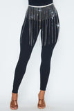 Rhinestone Swag Belt - Silver -