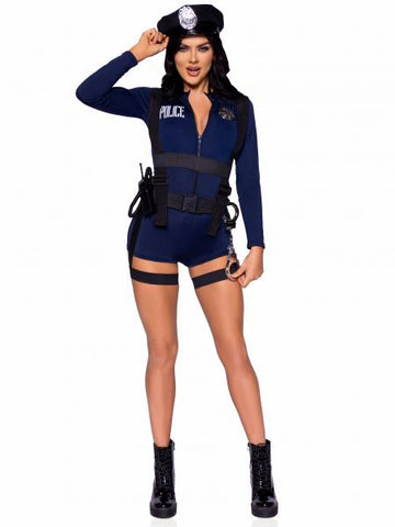 Handcuff Hottie Cop Costume - Blue -