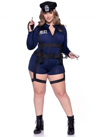 Handcuff Hottie Cop Costume - Blue -