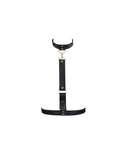 Zadie Faux Leather Harness - Black/Gold -