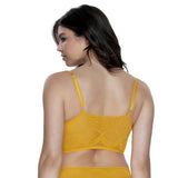 Finesse Stretchy Lace Cami Bralette - Golden Yellow -