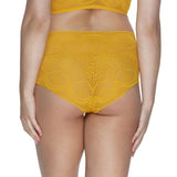 Finesse Stretchy Mock-Wrap Brief - Golden Yellow -