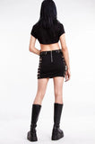 Punk Rave Glory Cut-Out Skirt - Black -
