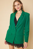 Blazer with Pockets and Leopard Lining - Amazon -