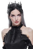 Gothic Queen Crystal Crown - Black