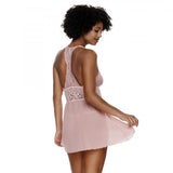Renee Lace and Mesh Babydoll - Rosette -
