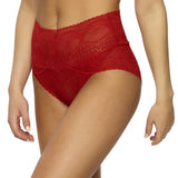 Finesse Stretchy Mock-Wrap Brief - Tango Red -