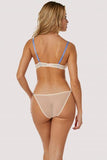 Rayne Gold and Lilac Satin Floral Embroidered Panty -