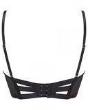 VIP Confession Longline Padded Plunge Bra - Black/Teal -