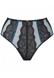 VIP Confession High Waisted Brazilian - Black/Teal -