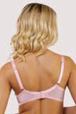 Nico Dotty Sheer Mesh Plunge Bra - Pink -