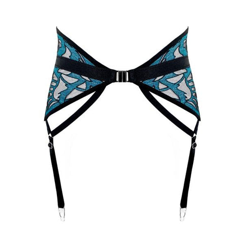 Monarch Garter - Black/Blue -