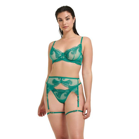 Rafaela Thigh Harness - Columbia Green -