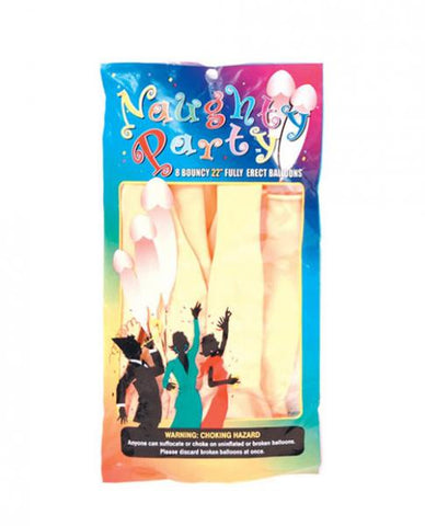 Naughty Party 22" Penis Balloons - Flesh Pack of 8