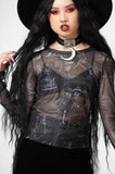 Cosmina Mesh Top - Black -