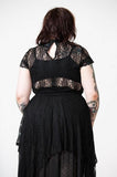 Moon Rays Lace Crop Top - Black -
