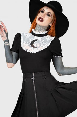 Wish Upon A Moon Top - Black -