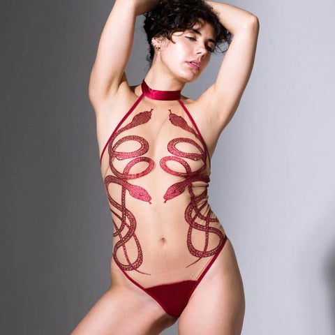 Medusa Bodysuit - Ox Blood/Butterscotch -