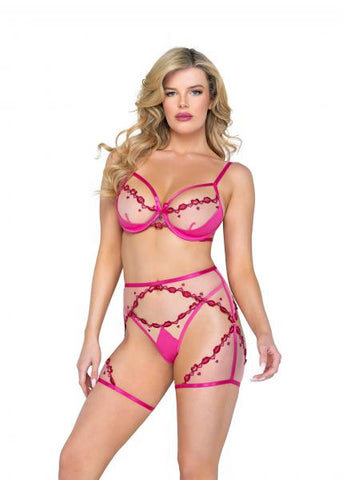 Kiss & Tell Three Piece Short Set - Pink -