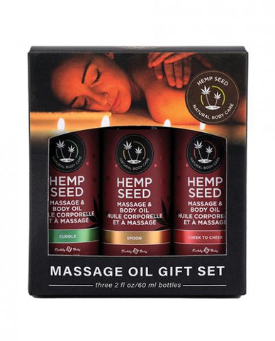 Valentines Massage Oil Gift Set - 2 oz Asst. Scents Box of 3