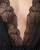 Romee Luxury Satin Teddy - Black -