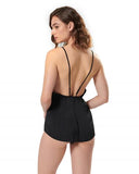 Romee Luxury Satin Teddy - Black -