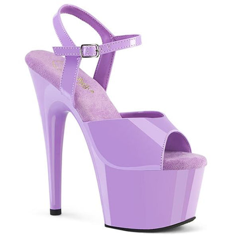 7" Adore Stiletto with Strap - Lavender -