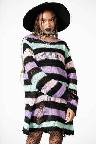Pastel Punk Knit Sweater - Multi -