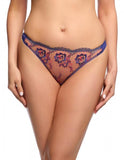 Evelina G-String - Cobalt/Coral -