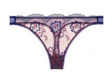 Evelina G-String - Cobalt/Coral -