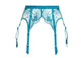 Julie's Roses Suspender - Butterfly Blue -