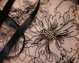 Embroidery G-String - Blush/Black -