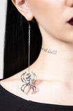 Vicious Web Hoop Earrings - Silver