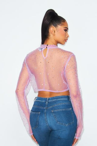Sheer lavender top hotsell