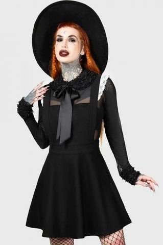 Oriel Pinafore Dress - Black -