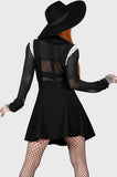 Oriel Pinafore Dress - Black -