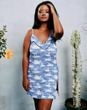 Mini Slit Slip - Swimming Swans -