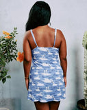Mini Slit Slip - Swimming Swans -