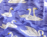 Mini Slit Slip - Swimming Swans -