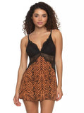 Noire Modale and Lace Chemise - Sand Tiger -