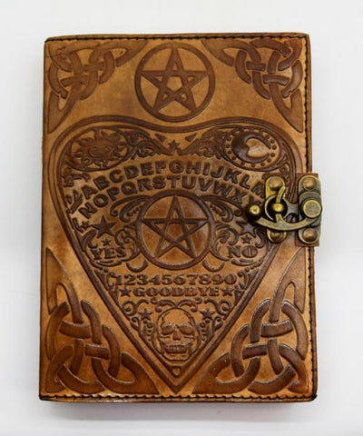 Ouija Board Planchette Leather Embossed Journal