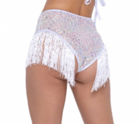 White clearance fishnet shorts