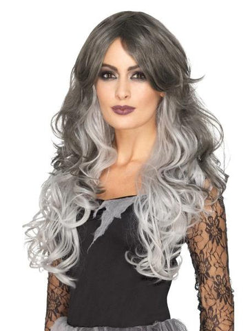 Deluxe Gothic Bride Wig - Grey