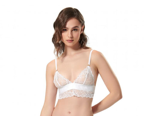 Tori Soft Bralette - White -