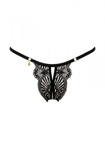 Open Thong Enlace Moi - Black - One Size