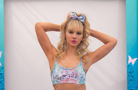 Sequin Velvet Tank - Cosmic Baby Blue -