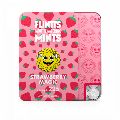 Flintts Mouth Watering Mints - Strawberry - Strength 225