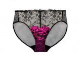 Victresse Hi Cut Brief - Black/Fuchsia -