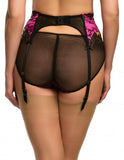 Victresse Suspender - Black/Fuchsia -