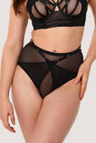 Eddie Crossover Wrap High Waist Brief - Black -